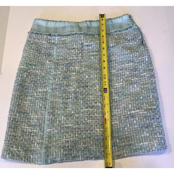 Ice Brand Tweed Mini Skirt Size 4 Pale Blue READ 90s Y2K - Picture 5 of 9